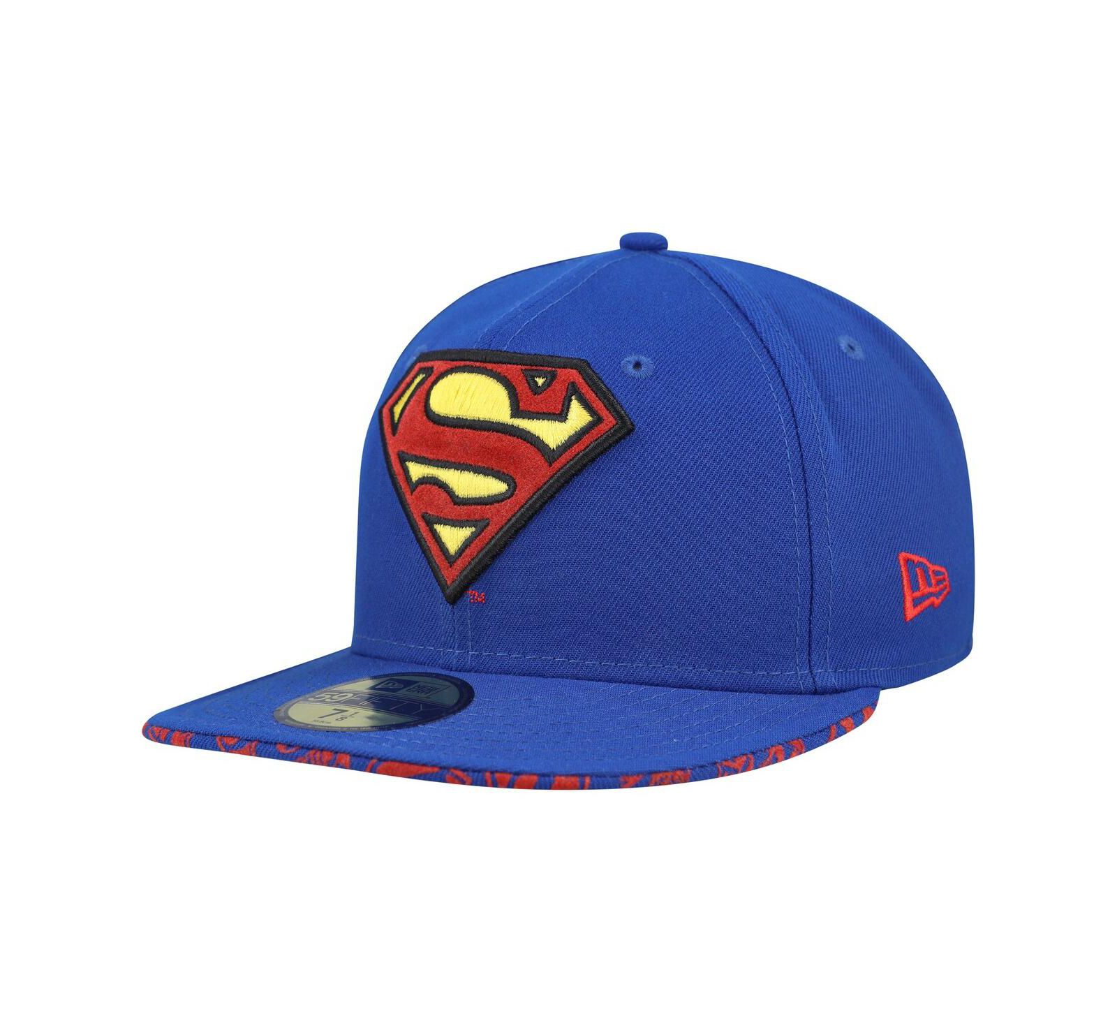 Мужская кепка New Era Blue Superman 59FIFTY Fitted