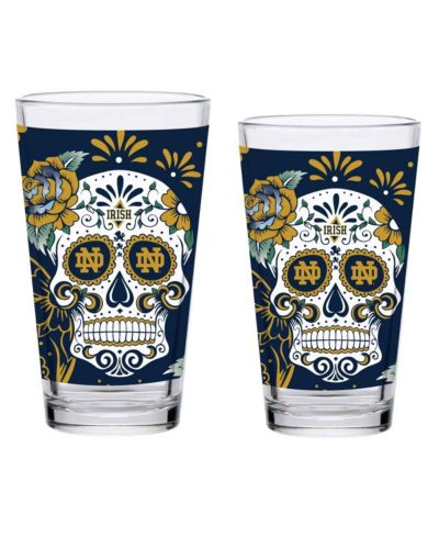 Набор стаканов Indigo Falls Notre Dame Fighting Irish Two-Pack 16oz. Dia De Los Muertos Pint Glass