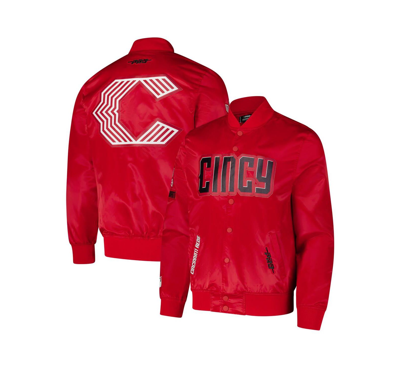 Мужская атласная куртка Pro Standard Cincinnati Reds City Connect на кнопках, красная