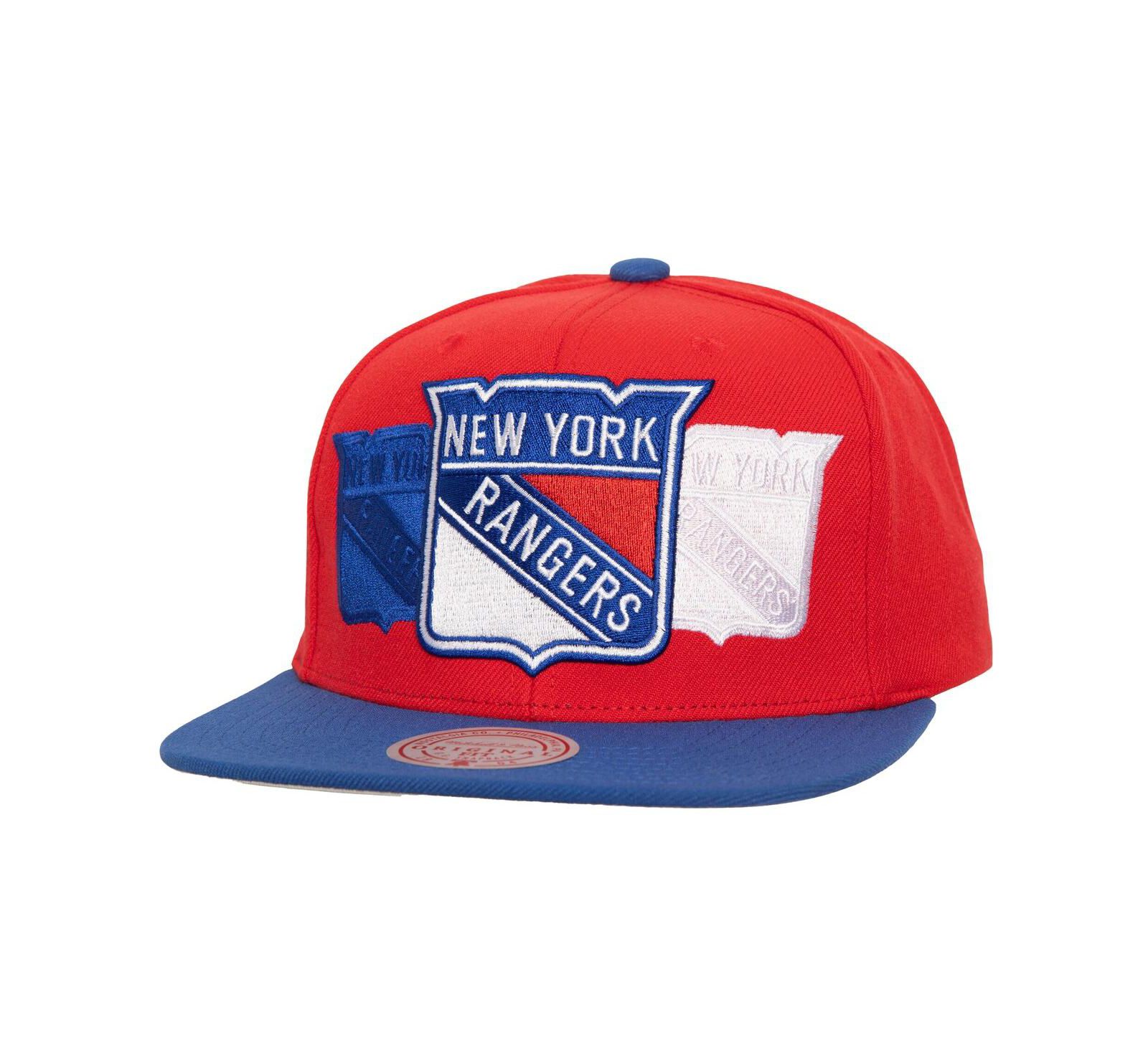 Мужская кепка Mitchell & Ness Red New York Rangers Soul Triple Up Snapback