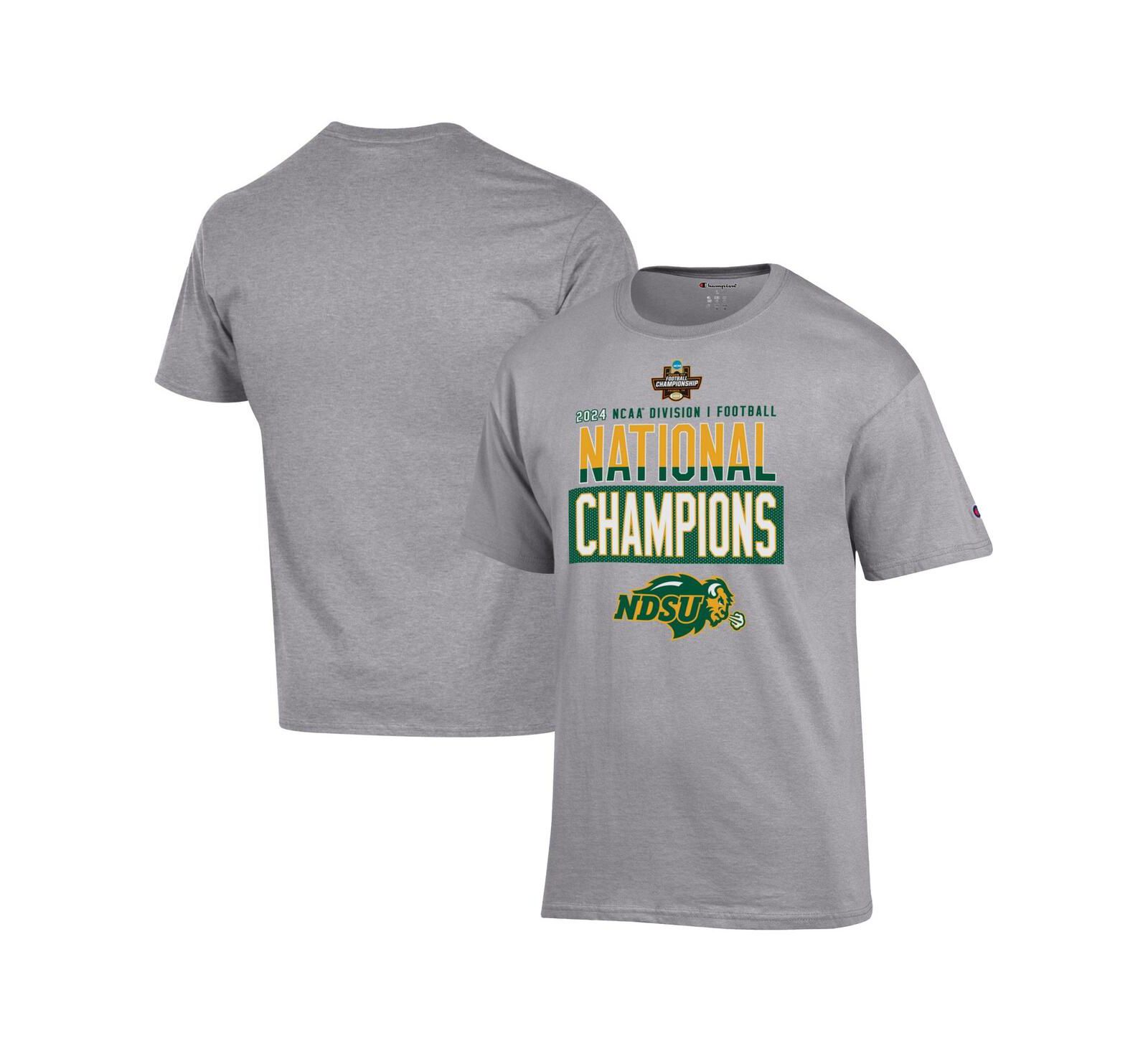 Champion Men's Gray NDSU Bison 2024 NCAA FCS Football National Champions Locker Room T-Shirt