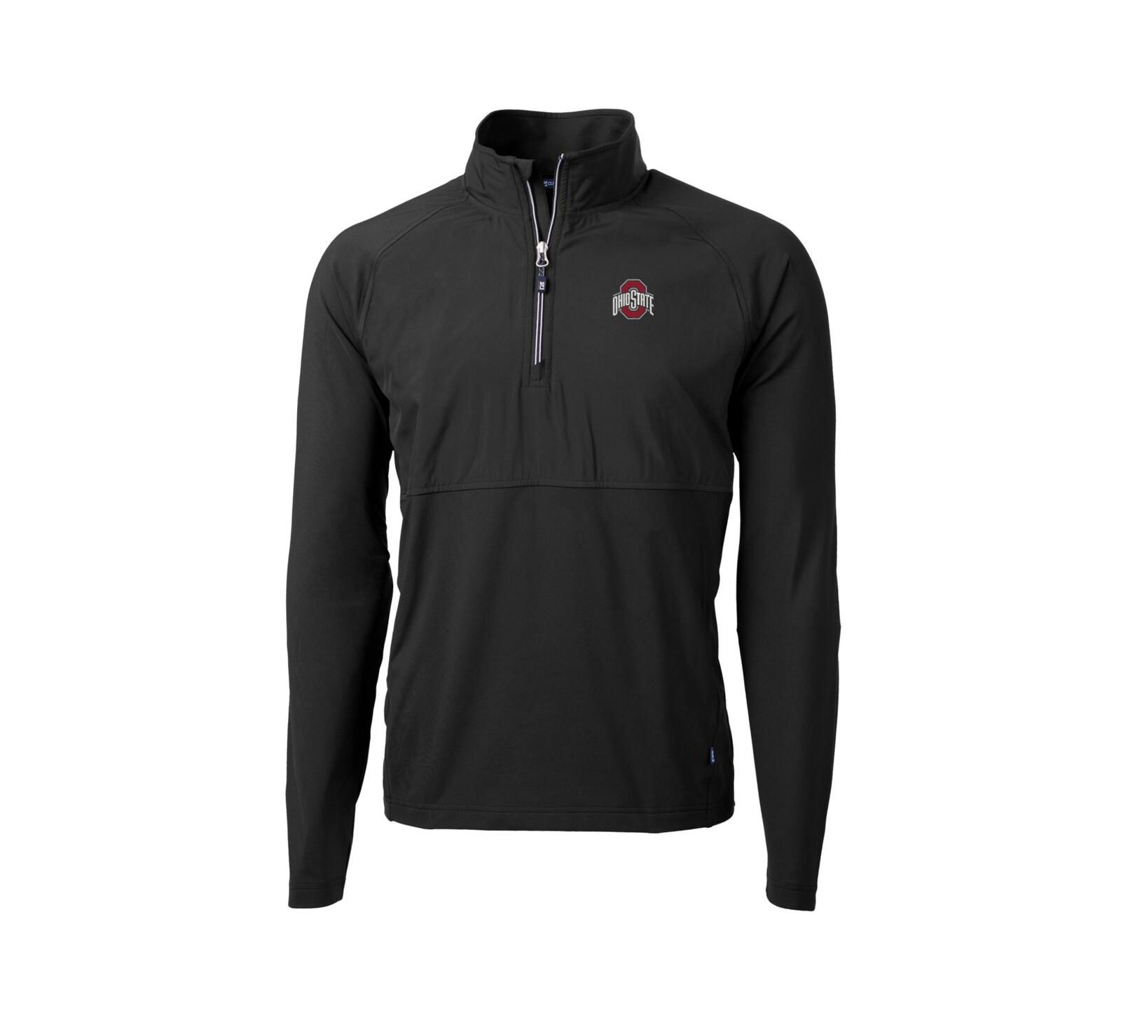 Мужская рубашка Cutter & Buck Ohio State Buckeyes Adapt Knit Hybrid Quarter-Zip