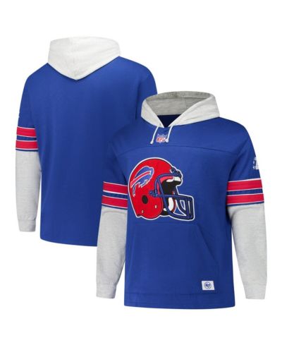 47 Brand Men's Royal Buffalo Bills Big & Tall Lacer Pullover Hoodie