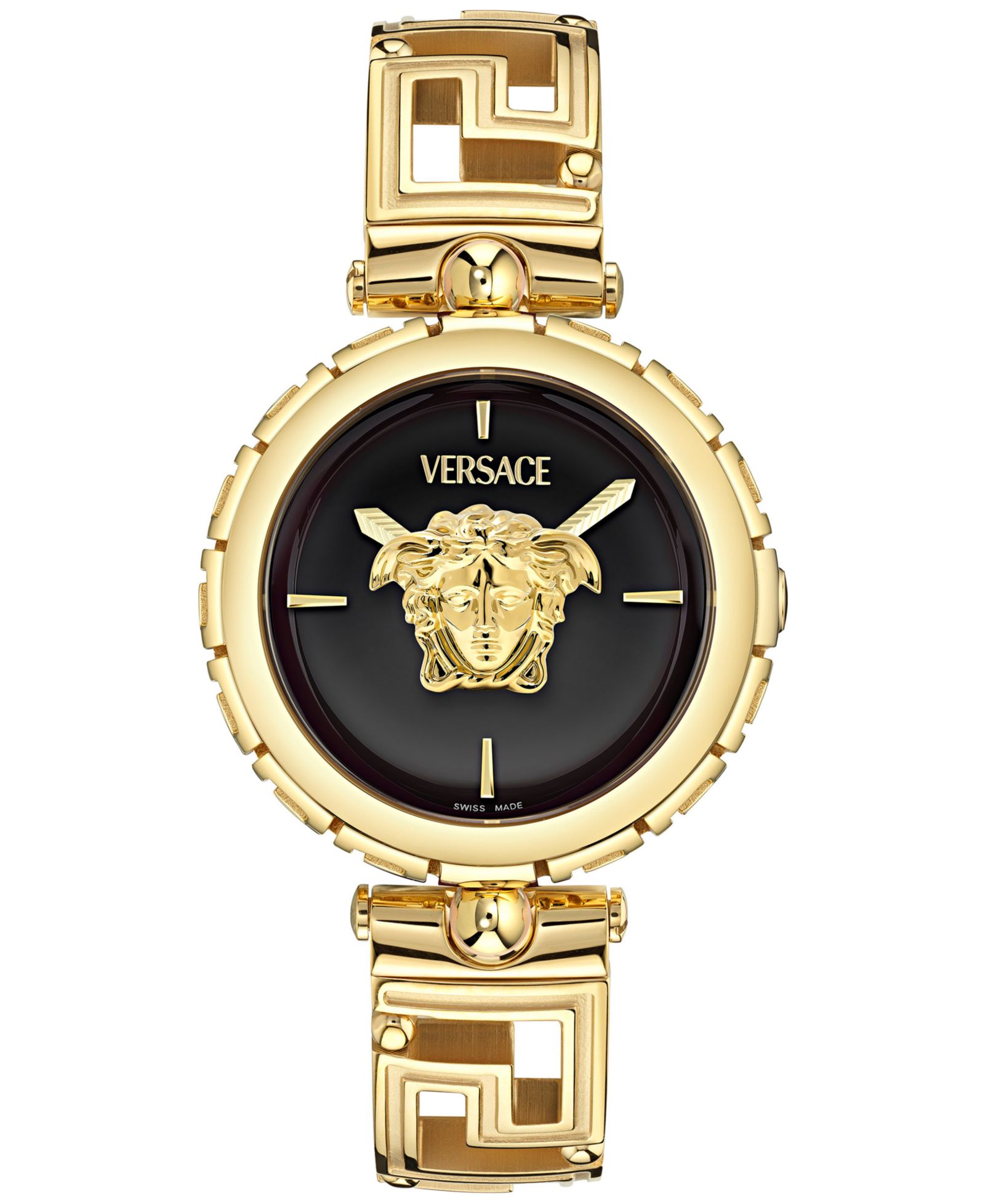 Versace женские швейцарские часы Medusa Jewel, золотое напыление, 34mm