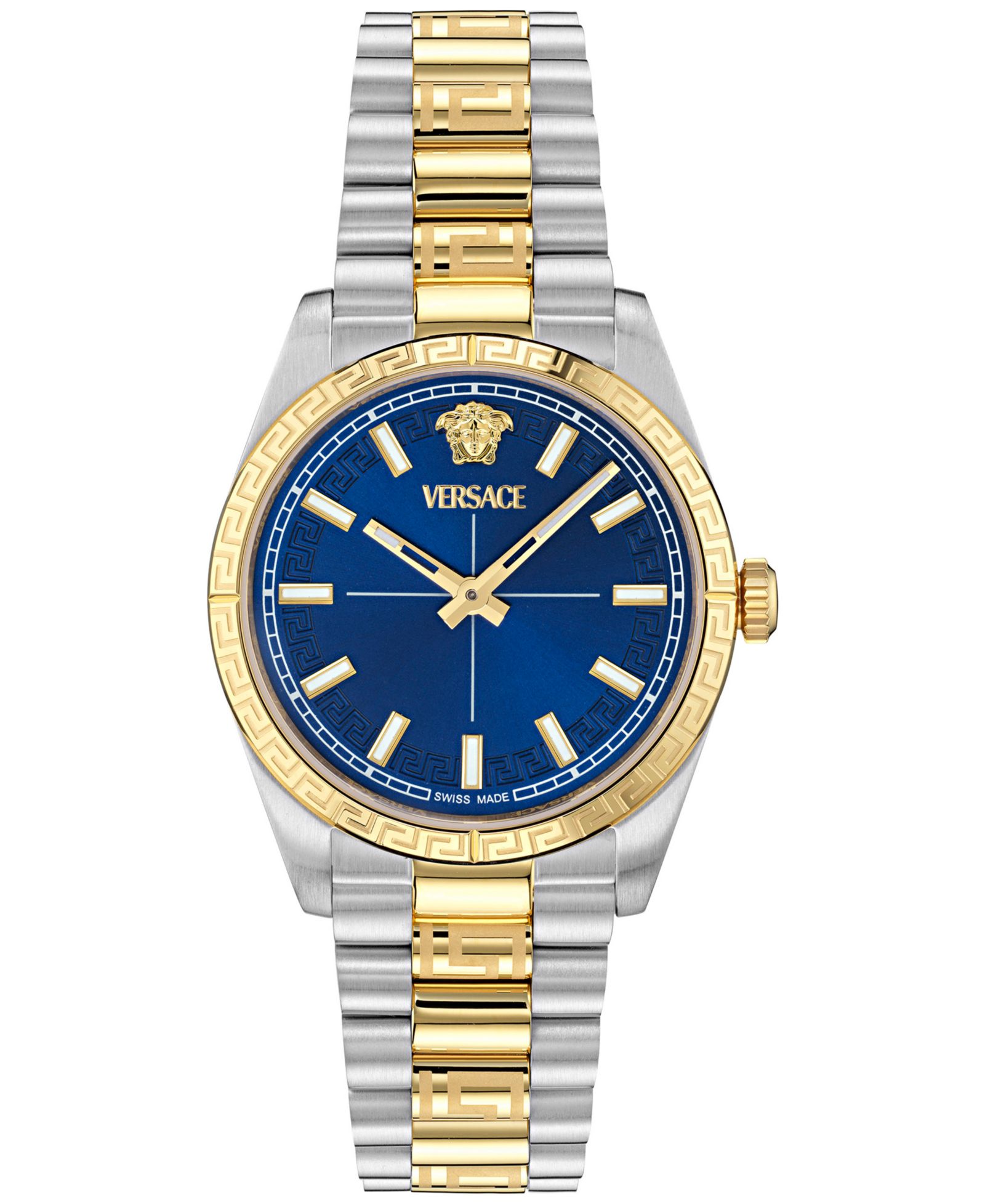 Женские часы Versace Swiss Millenyium двухцветные из нержавеющей стали 32mm