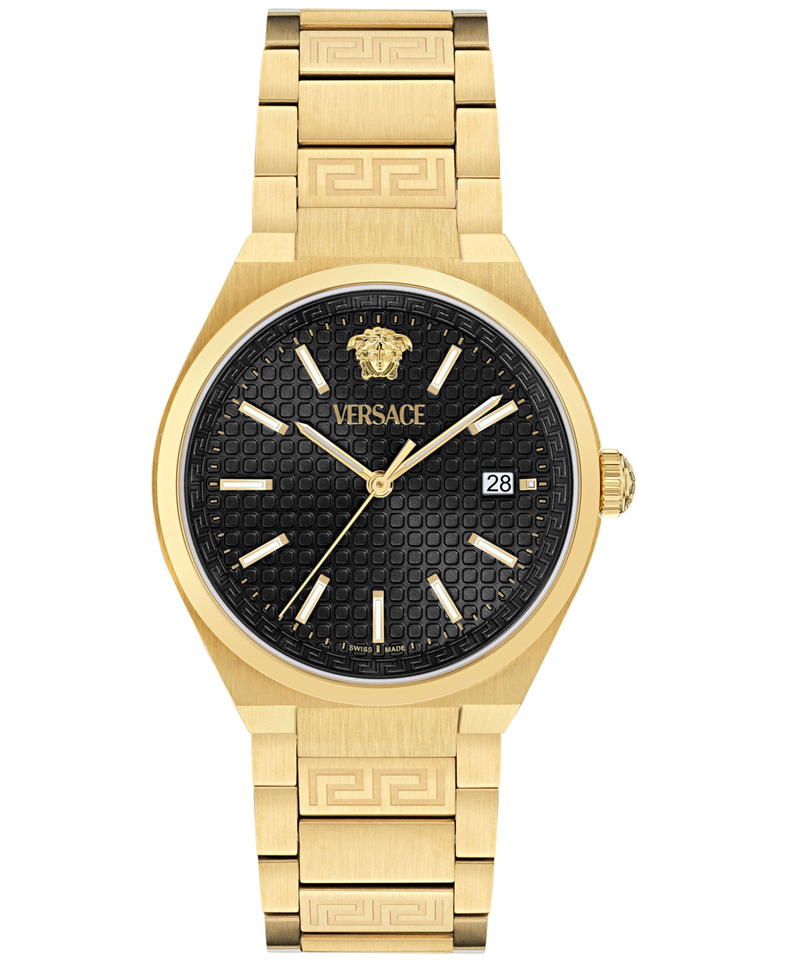 Versace Women's Swiss V-Auria Gold Ion Plated Bracelet Watch 39mm