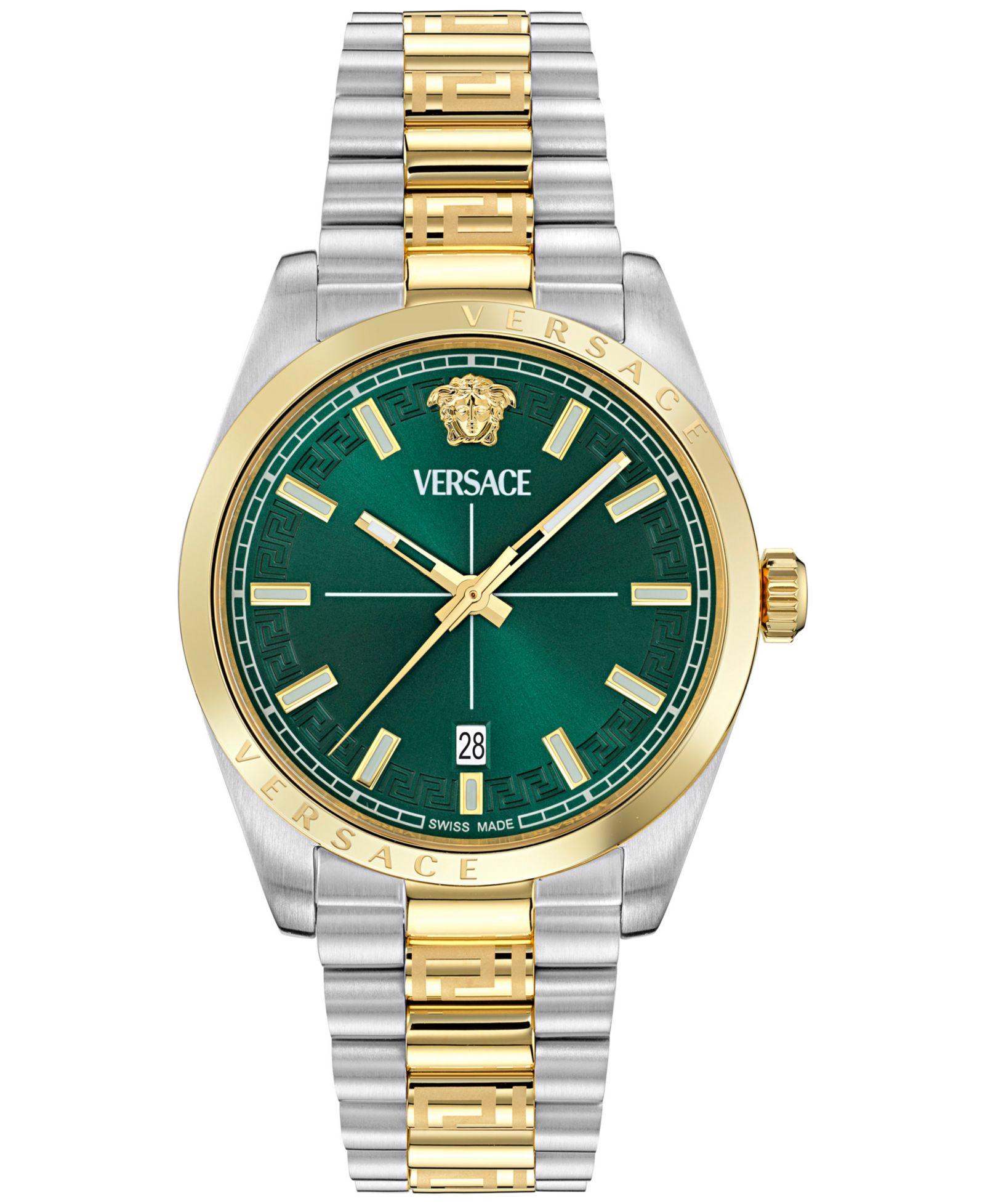 Мужские часы Versace Swiss Millenyium Two-Tone Stainless Steel 40mm