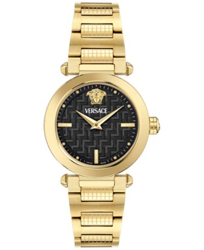 Женские часы Versace Swiss Greek Gold Ion Plated 35mm
