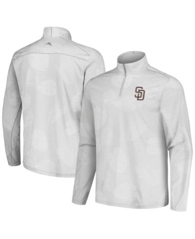 Tommy Bahama Мужская куртка San Diego Padres Delray Frond IslandZone Half-Zip Gray