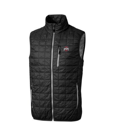Cutter & Buck Мужской жилет на молнии, Ohio State Buckeyes Rainier, черный