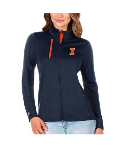 Antigua Женская куртка Full-Zip Navy/Orange Illinois Fighting Illini Generation