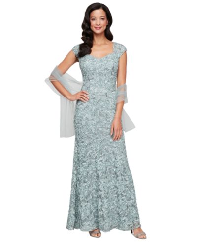 Alex Evenings Petite Sequin Sweetheart Gown