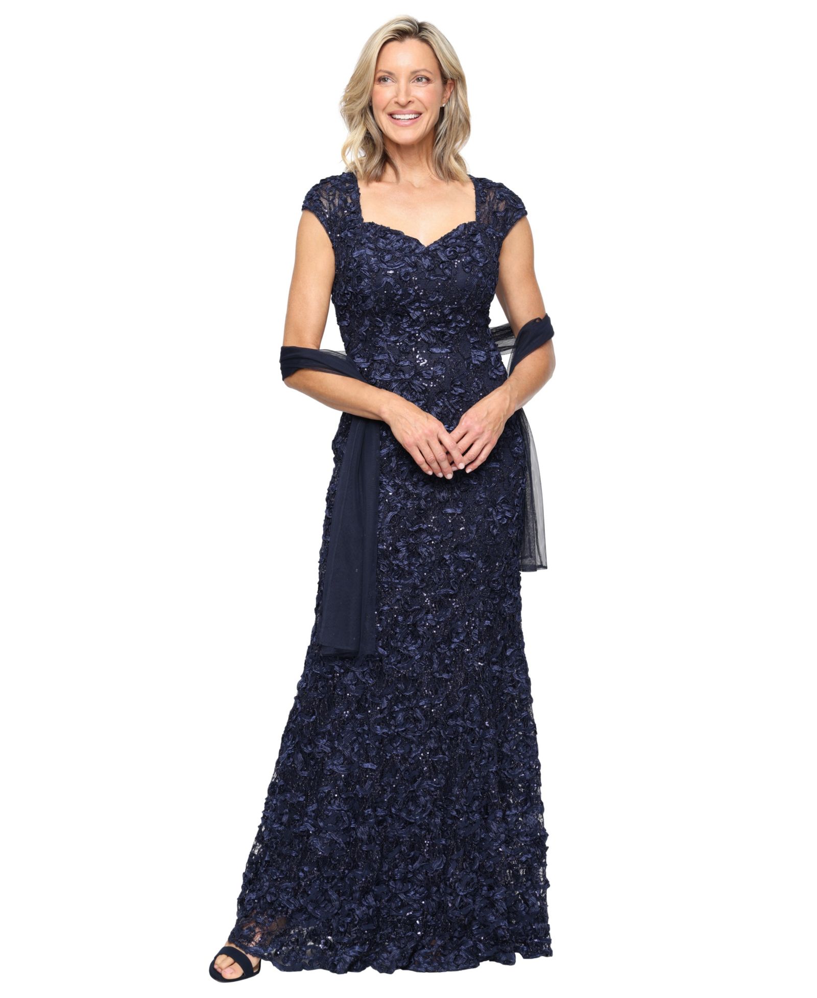 Женское вечернее платье Alex Evenings Petite Sequin Sweetheart