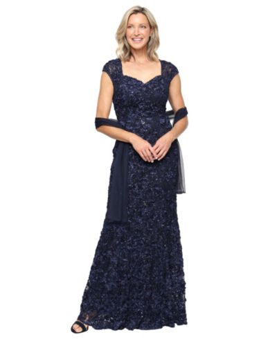 Женское вечернее платье Alex Evenings Petite Sequin Sweetheart