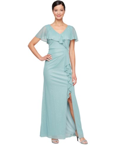 SL Fashions Petite кружевное платье с воланами и рукавами-крыльями