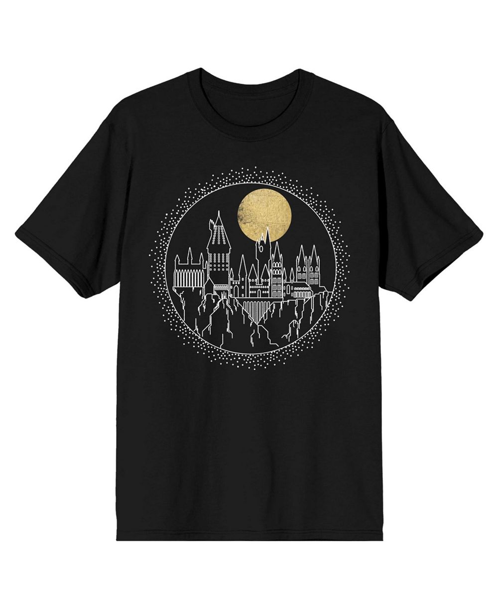 Футболка Harry Potter Big & Tall Hogwarts Line Art Moonrise Black, 4XL