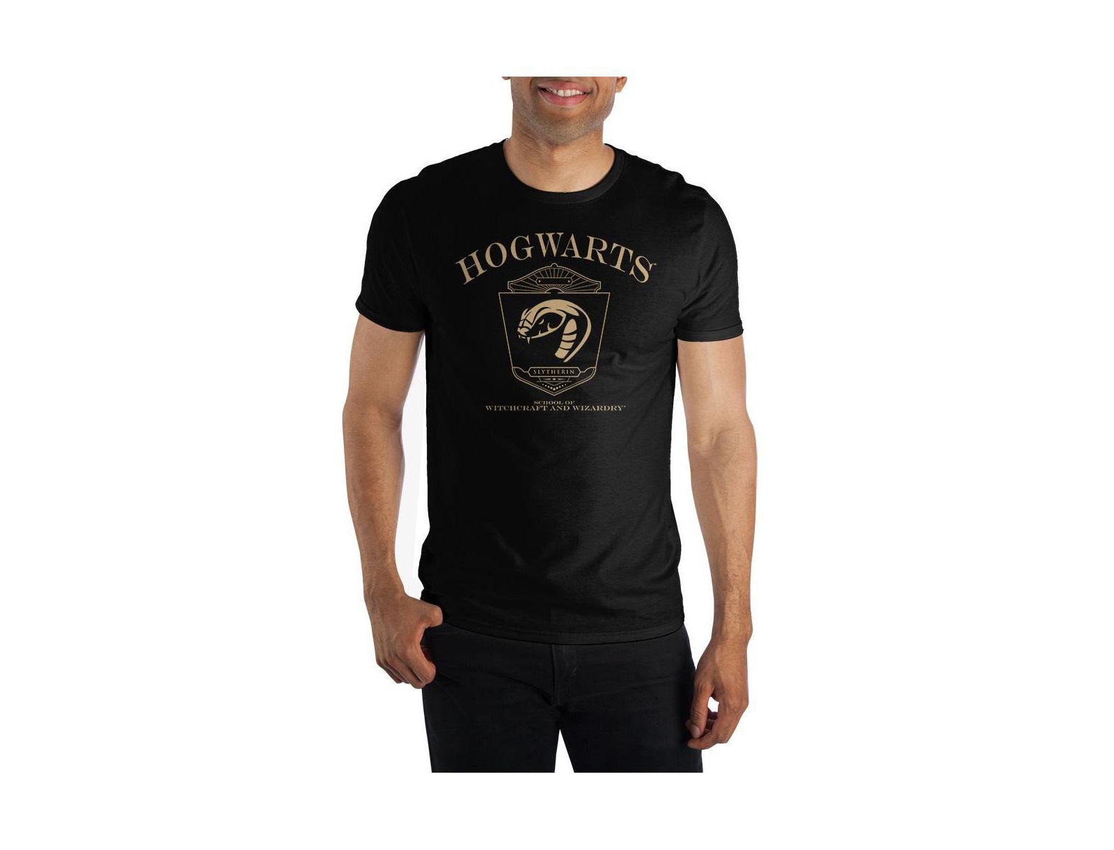 Футболка Harry Potter Hogwarts Slytherin Black Short Sleeve Graphic Tee-4XL
