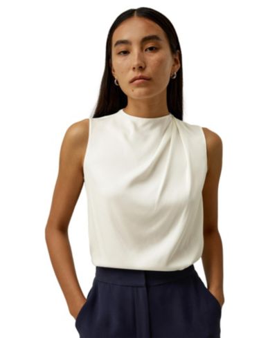 LILYSILK Women's Sleeveless Minimalist Regular Fit Silk Top