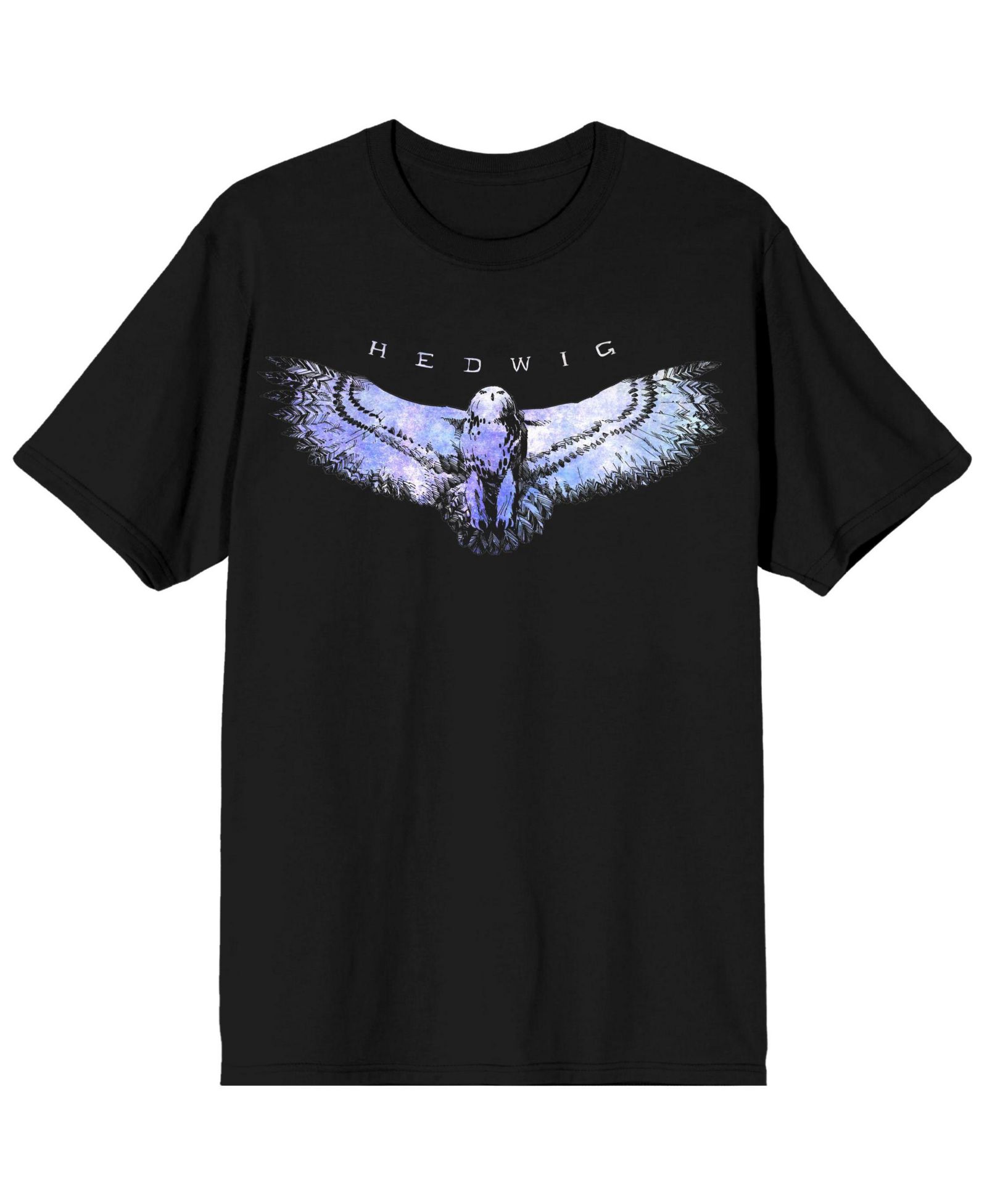 Мужская черная футболка Harry Potter Big & Tall Hedwig The Owl с коротким рукавом, 6XL