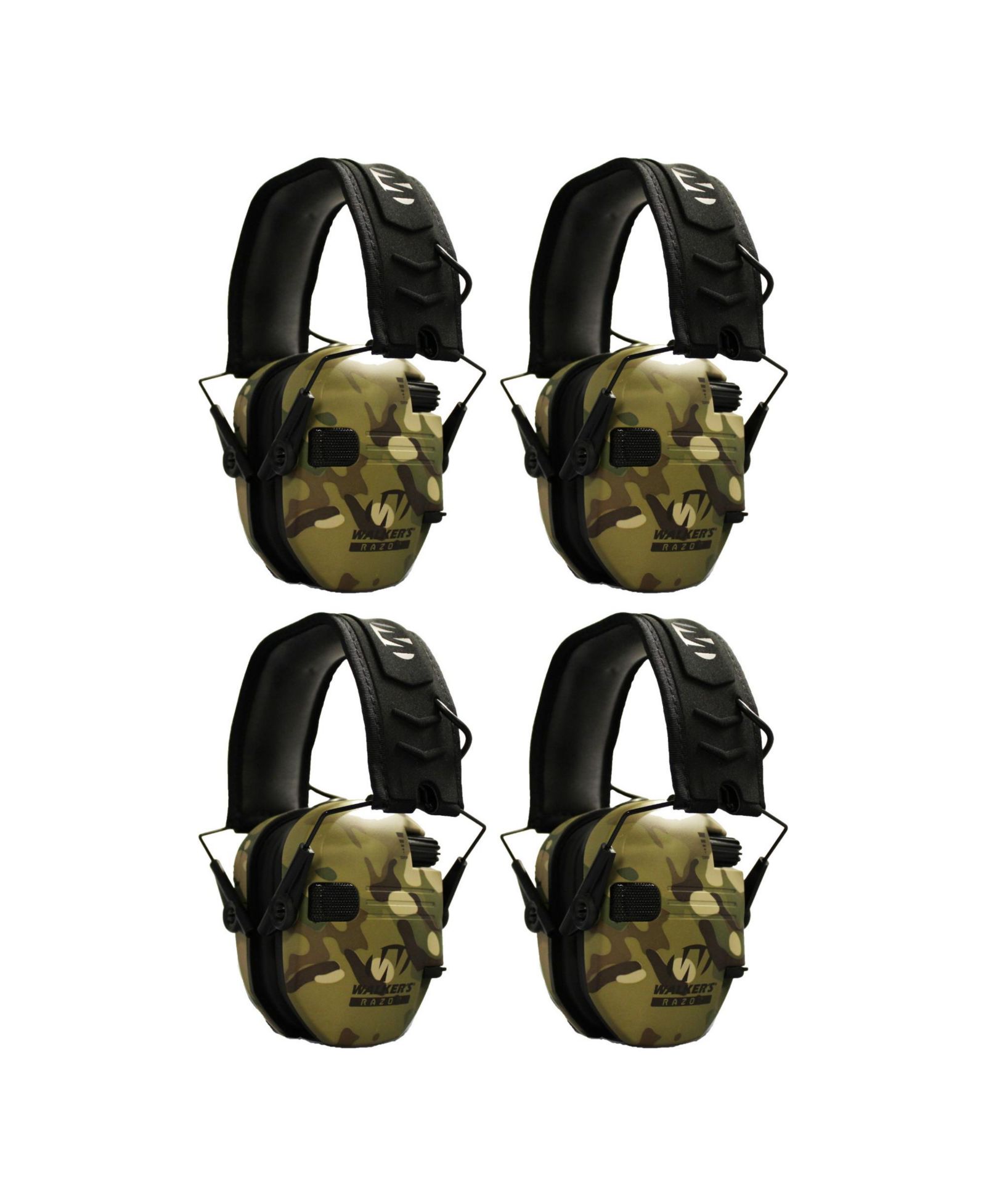 Walkers Razor Slim электронные защитные наушники 4-Pack (Multi Cam Camo Tan)