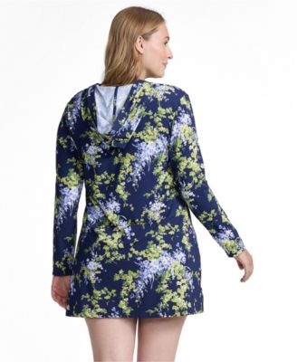 Navy/white blooms