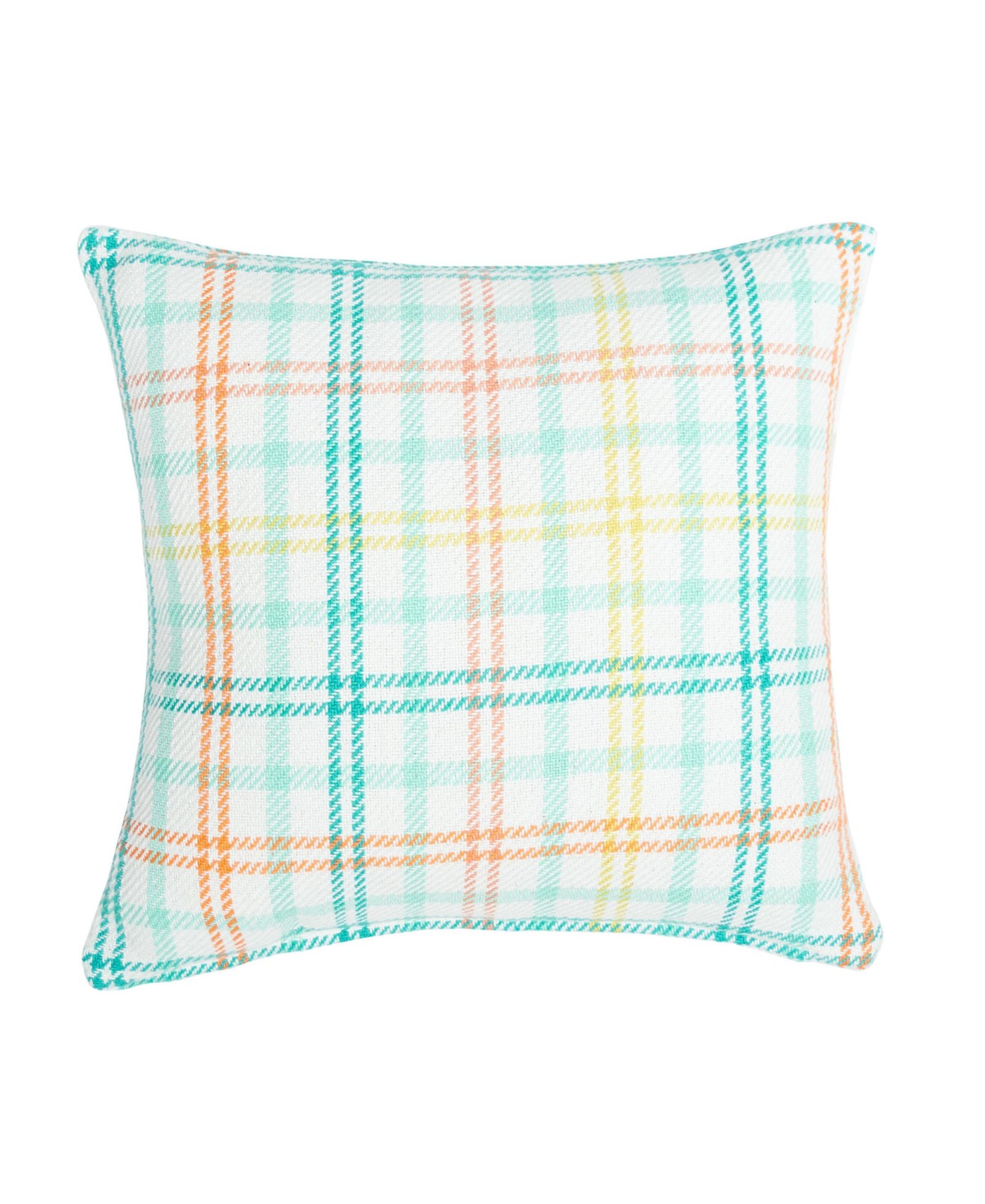 Декоративная подушка C&F Home Bunny Trail Plaid из хлопчатобумажной смеси для Пасхи 18" x 18"