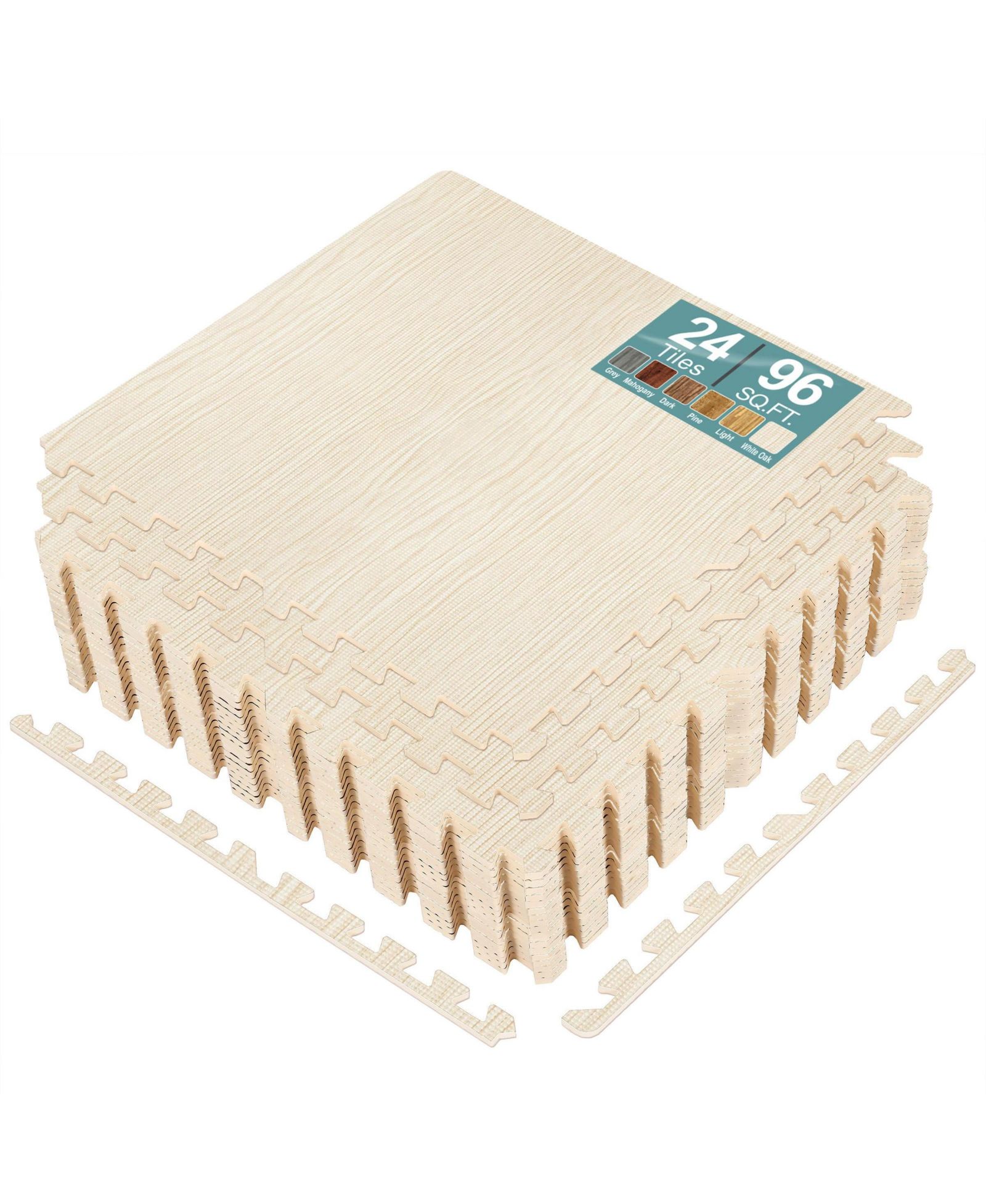 Коврик из вспененного материала Sorbus Thick 3/8-inch Wood Grain (24 шт., 96 Sq ft)