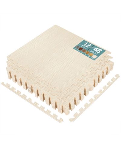 Коврик Sorbus Thick 3/8-inch Wood Grain Floor Foam Tile Mats (12 Tiles, 48 Sq ft)