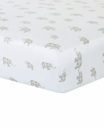 Living Textiles Детская простыня для кроватки с рисунком слона из коллекции Elephant Heritage