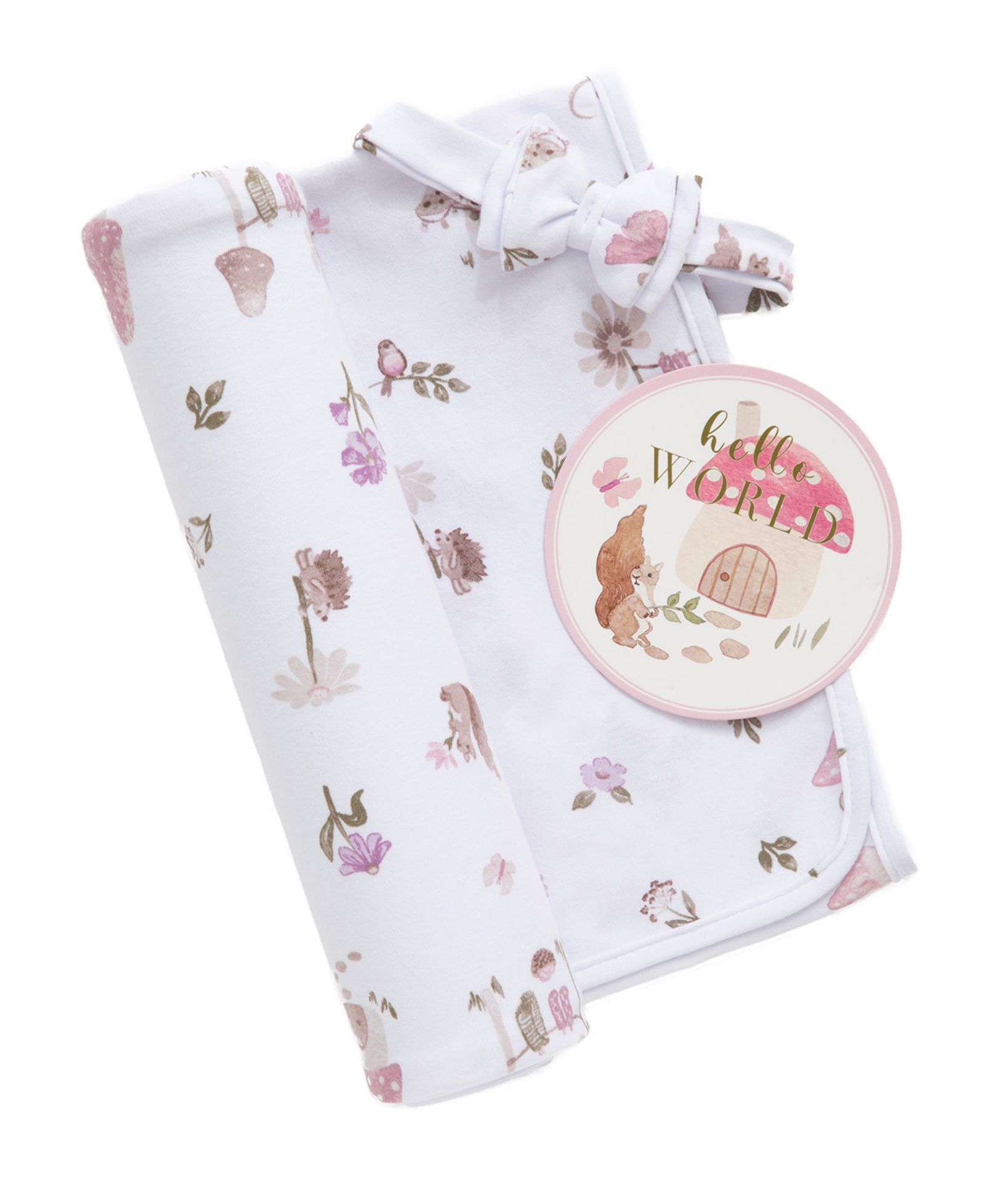 Living Textiles Детский подарочный набор Hello World из коллекции Mushroom House 3-Piece
