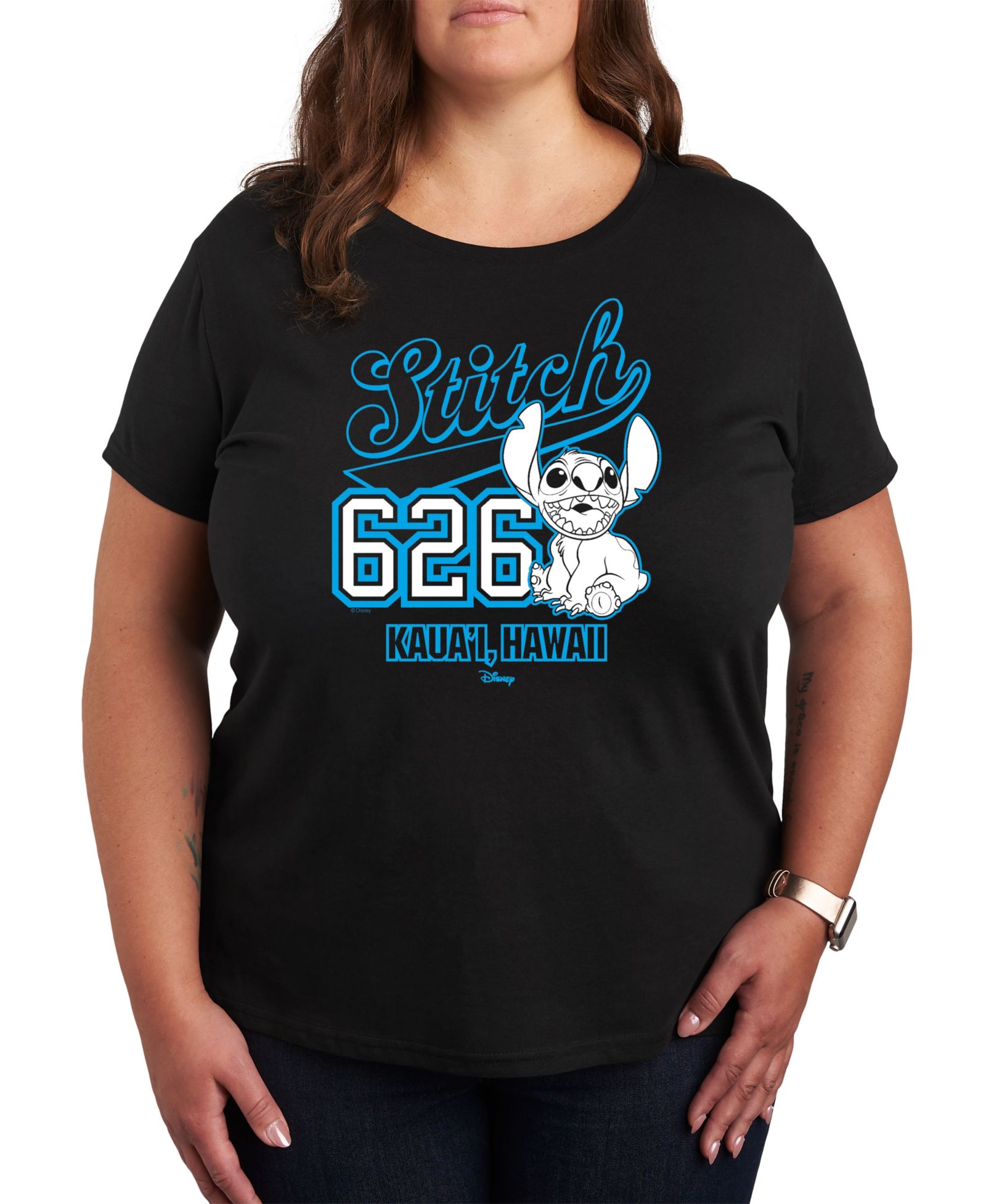 Футболка Hybrid Apparel Lilo and Stitch Core Graphic с круглым вырезом Plus Size