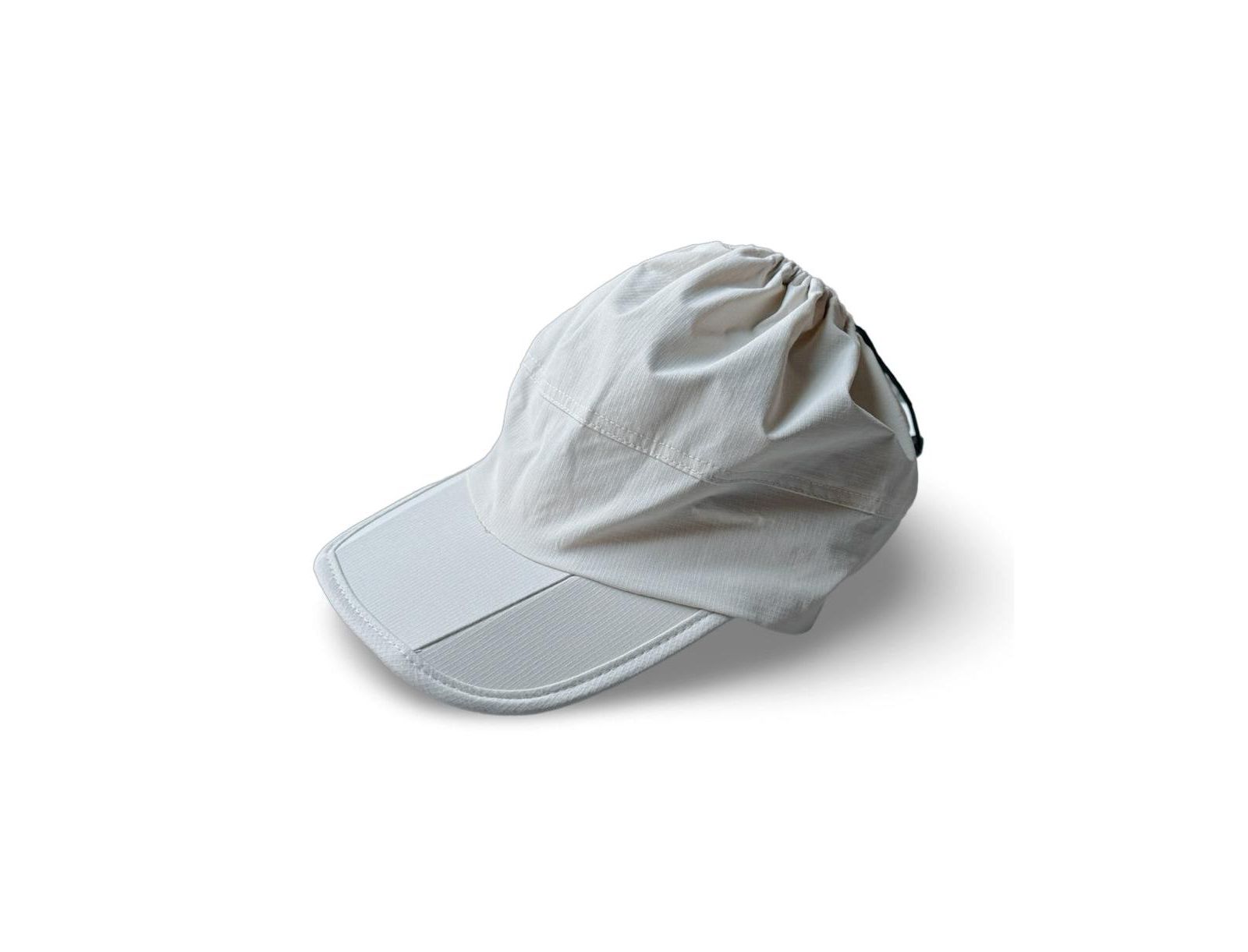 Women's Adjustable High Ponytail Running Hat - Cream