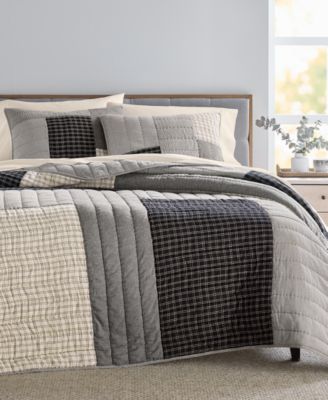 Комплект стеганых покрывал Oake Striped & Stitched 3-Pc. Full/Queen