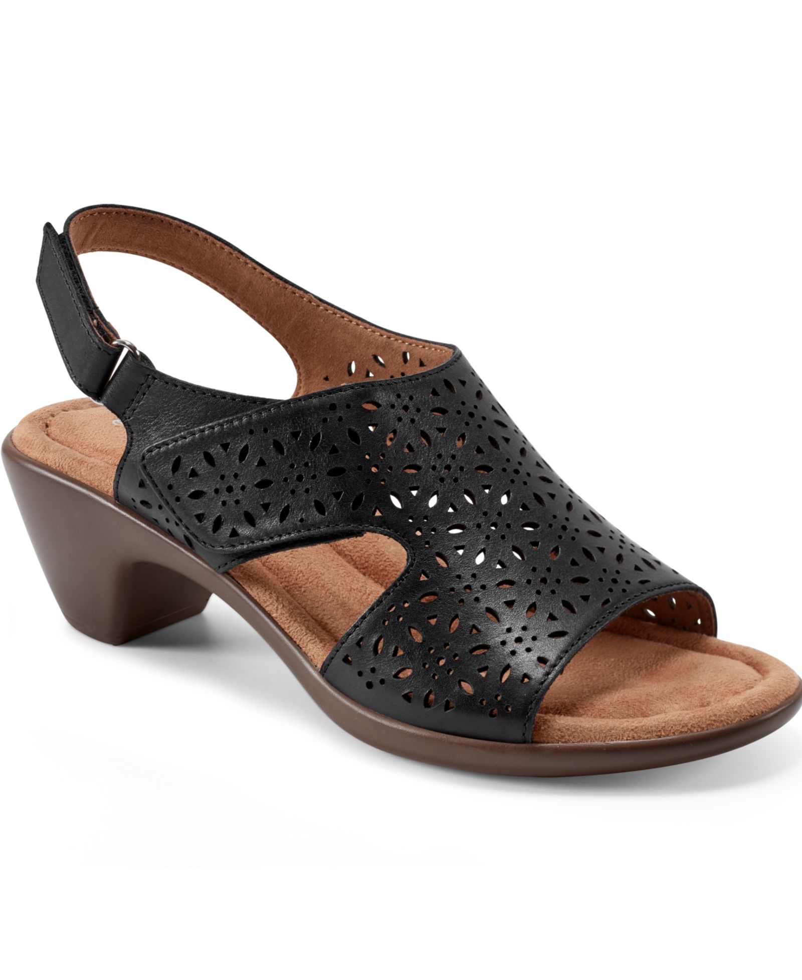 Easy Spirit Женские кожаные босоножки Slingback с лазерной резкой