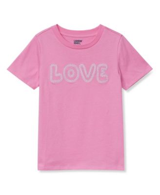 Embroidery love/fuchsia pink