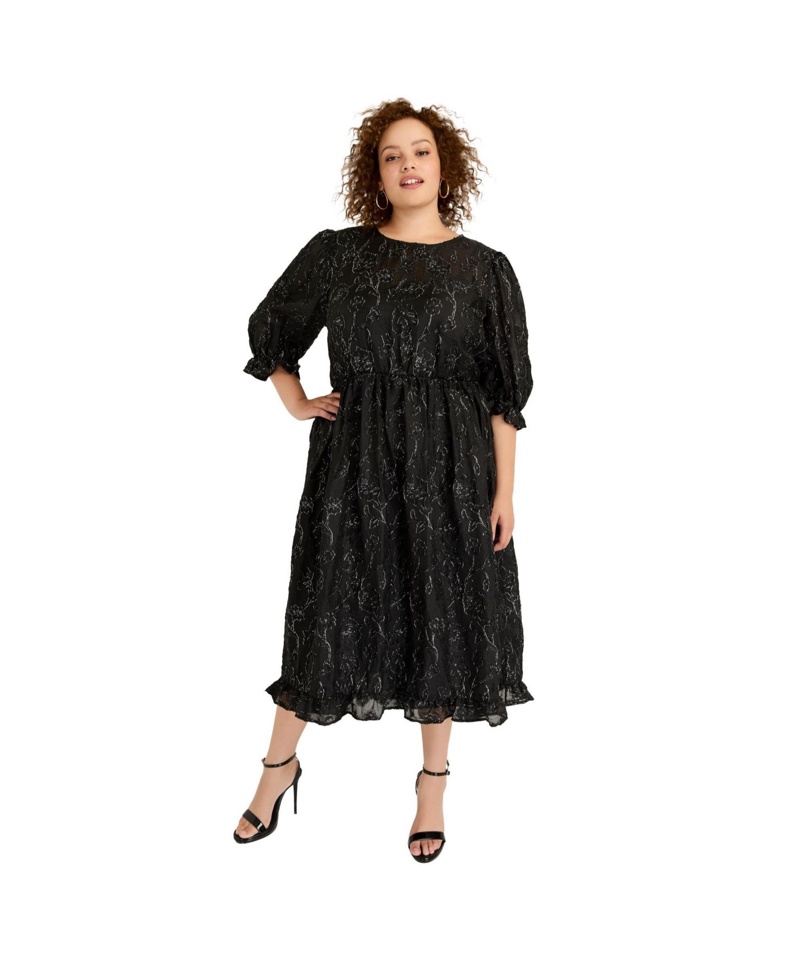 Женское платье June & Vie Metallic Jacquard
