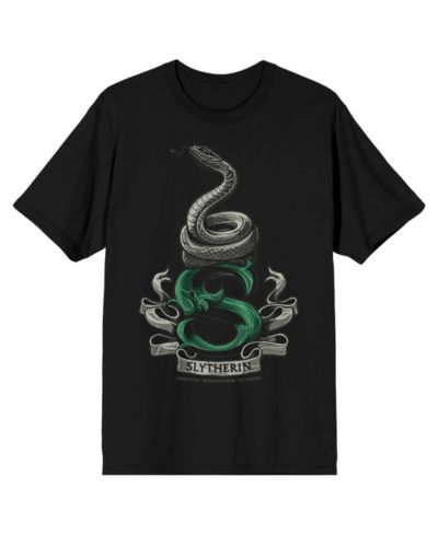 Harry Potter Мужская черная футболка Slytherin Snake-4XL