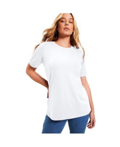 June & Vie Women's June and Vie Short-Sleeve Crewneck One + Only Tee