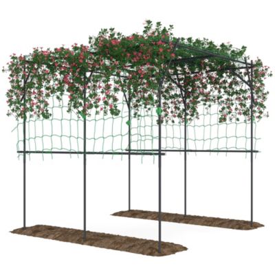 Металлическая садовая решетка Outsunny 7.3 FT для вьющихся растений