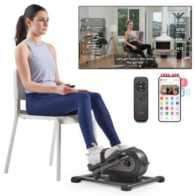 Sunny Health & Fitness Мини-эллиптический тренажер Smart Motorized с приложением SunnyFit через Bluetooth