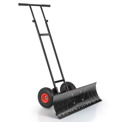Costway Снегоуборочная лопата 36" с надувными колесами 10" и регулируемой ручкой