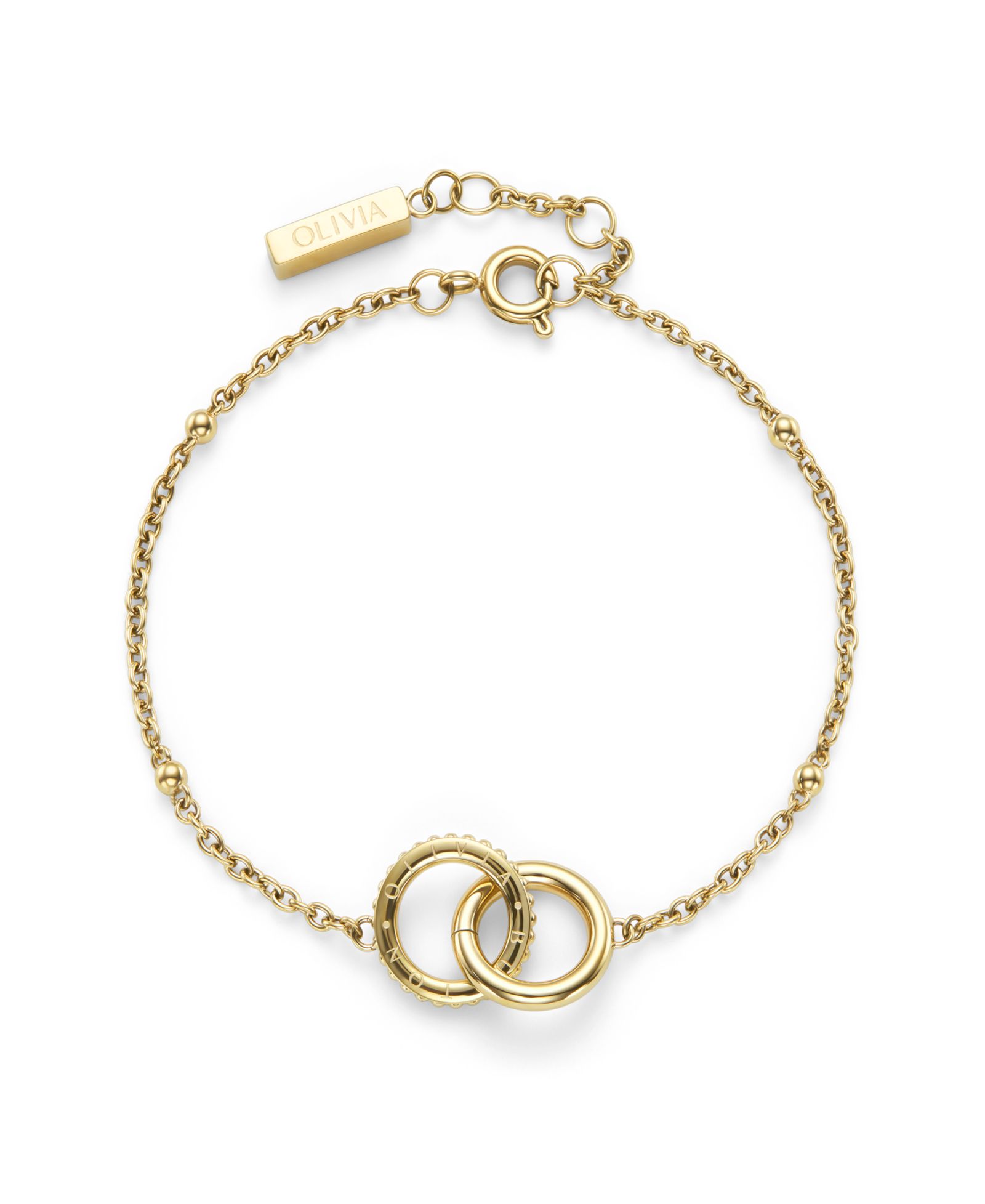 Женский браслет Olivia Burton Amity Interlock Gold Tone Stainless Steel