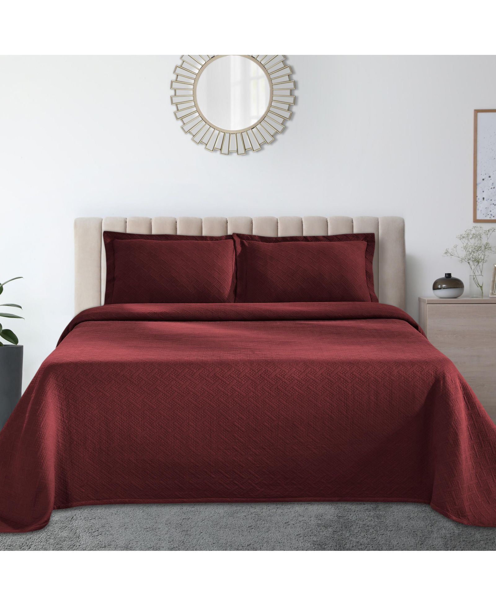Superior 100% хлопковый покрывало matelasse, набор из 3 предметов, Full
