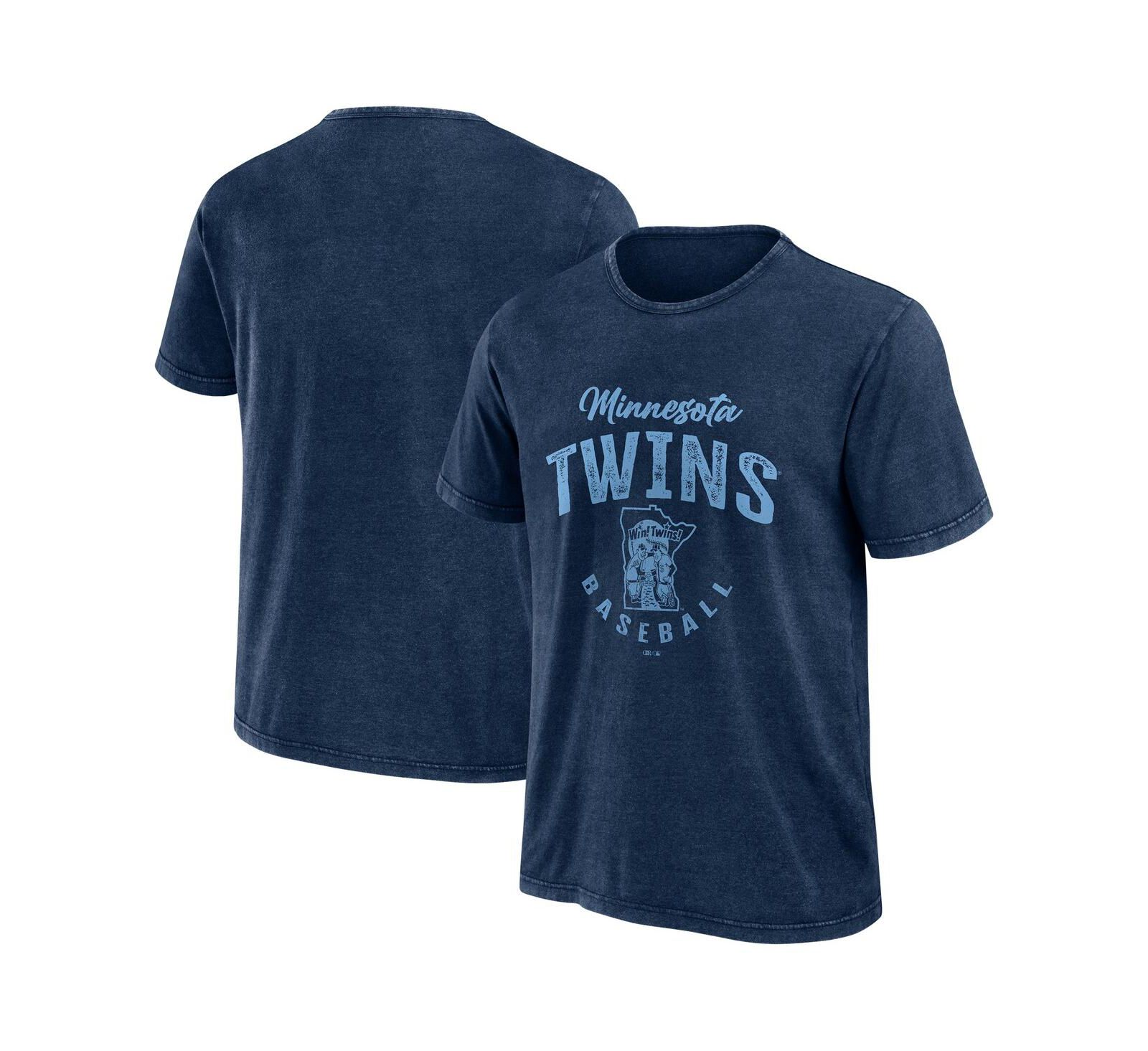 Fanatics Мужская футболка Navy Minnesota Twins Cooperstown Collection Washed