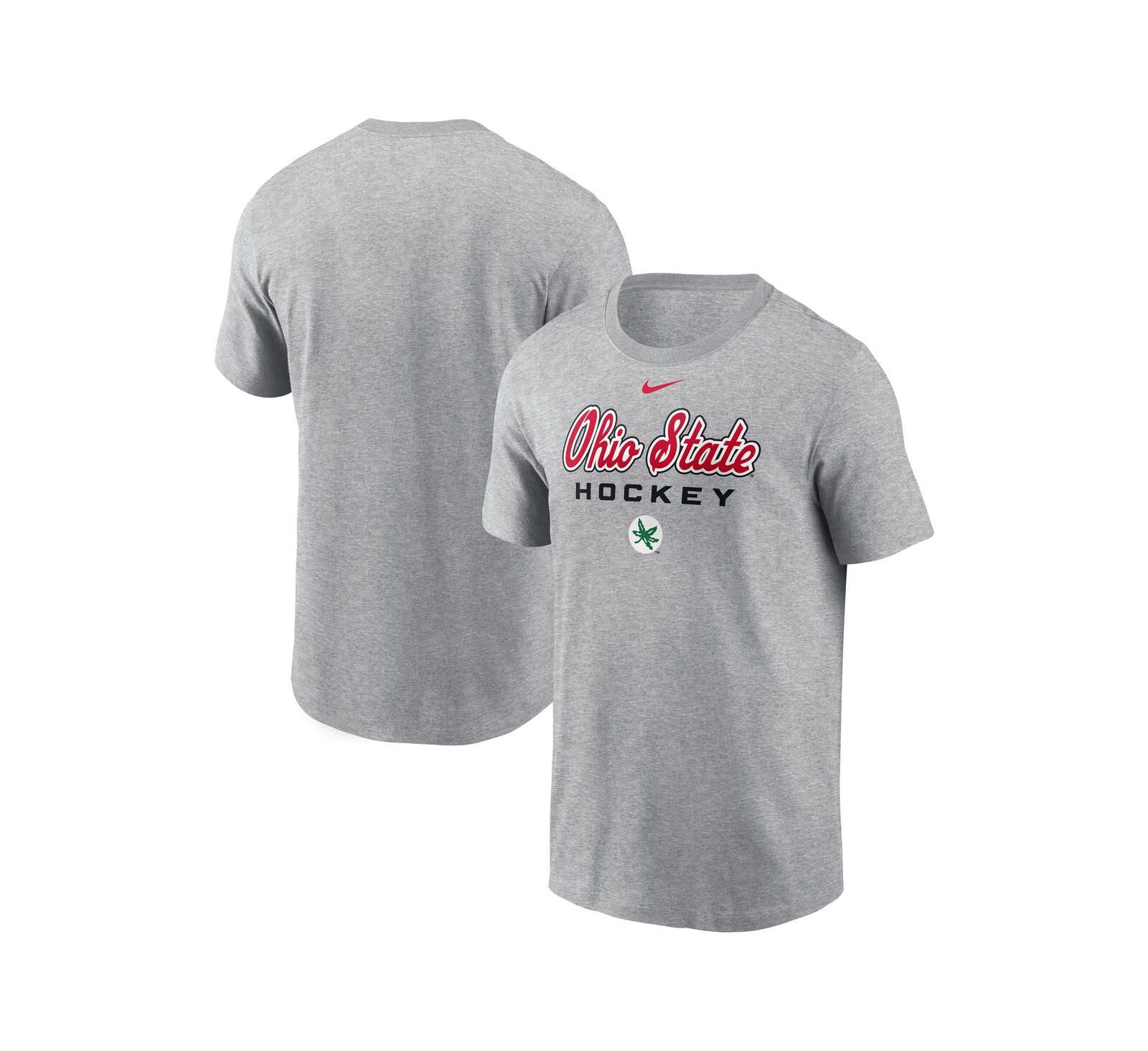 Мужская футболка Nike Ohio State Buckeyes Hockey, серая