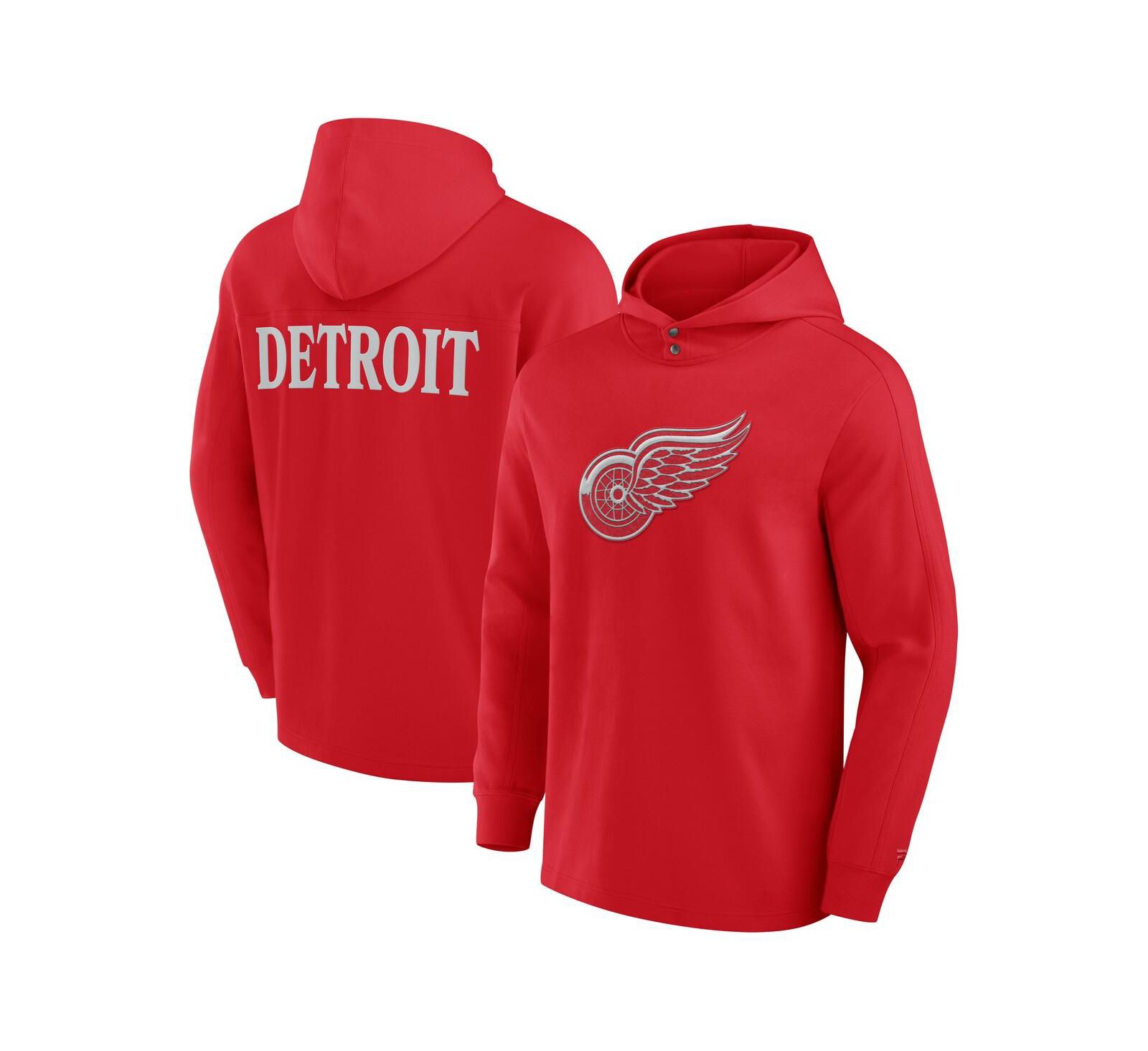 Fanatics Мужская футболка с длинным рукавом Detroit Red Wings Elements Blaze Tri-Blend