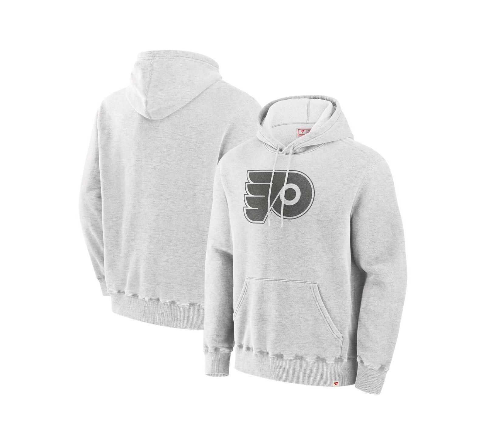 Fanatics Men's Cream Philadelphia Flyers Made in Canada Pullover Hoodie