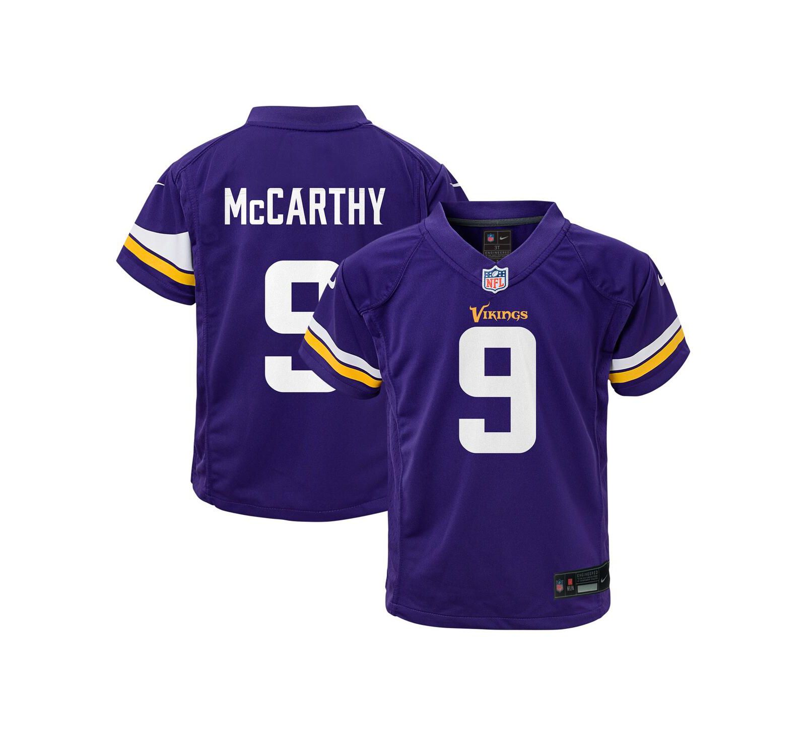 Детская игровая джерси Nike J.J. McCarthy Purple Minnesota Vikings