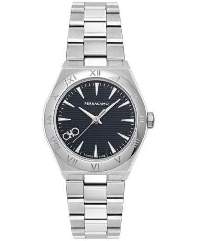 Ferragamo Women's Swiss Vega Upper East Stainless Steel Bracelet Watch 28mm