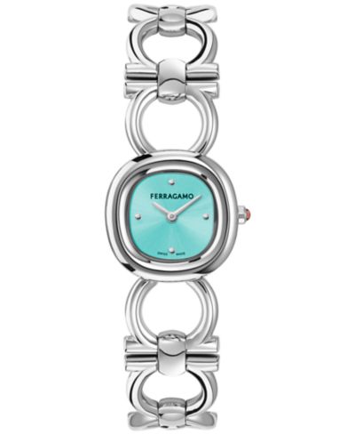 Ferragamo Women's Swiss Double Gancini Stainless Steel Link Bracelet Watch 25mm